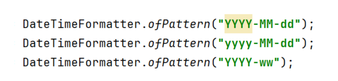 Week Year:使用YYYY而非yyyy的Java日期格式化 Week Year:使用YYYY而非yyyy的Java日期格式化
